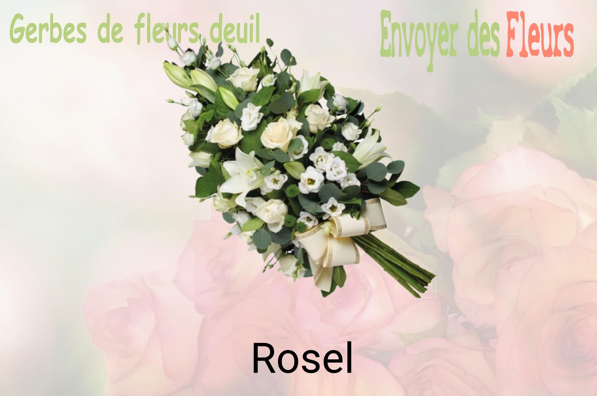 Gerbe de fleurs de deuil livrée à Rosel